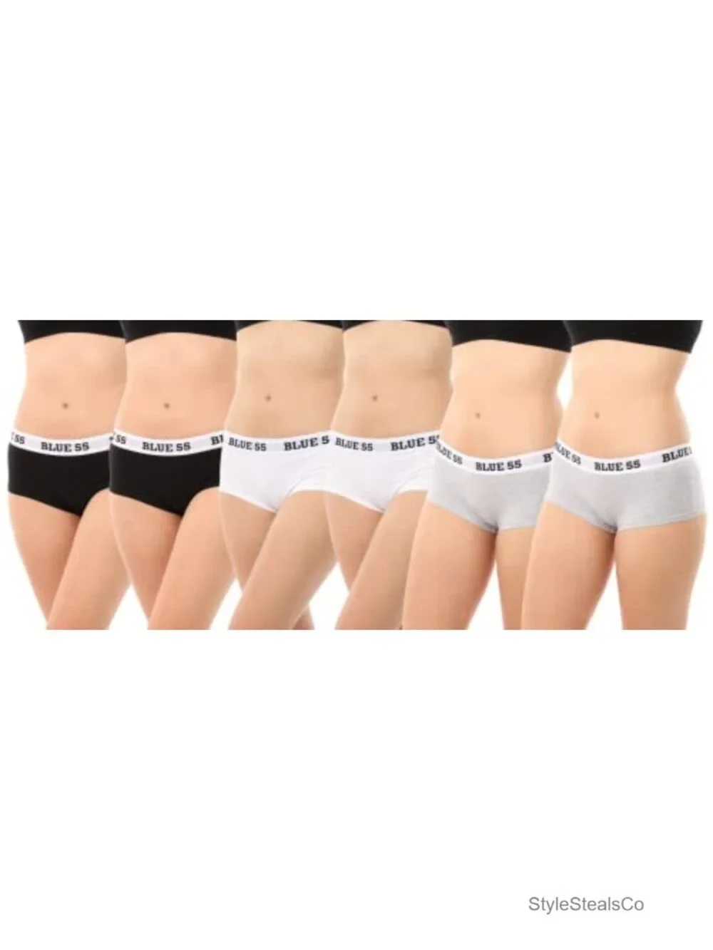 95% Cotton 5% Spandex Women's Boyshort Hipster Bikini Brief Panties Tag Free